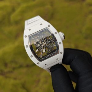 Richard Mille RM-055 white ceramic, ZF case, Vaucher RMUL2 super movement, natural white rubber strap, titanium buckle - Image 3