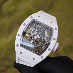 Richard Mille RM-055 white ceramic, ZF case, Vaucher RMUL2 super movement, natural white rubber strap, titanium buckle - Image 7