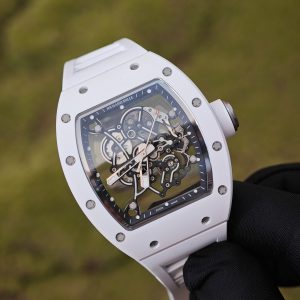 Richard Mille RM-055 white ceramic, ZF case, Vaucher RMUL2 super movement, natural white rubber strap, titanium buckle - Image 6