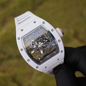 Richard Mille RM-055 white ceramic, ZF case, Vaucher RMUL2 super movement, natural white rubber strap, titanium buckle - Image 9