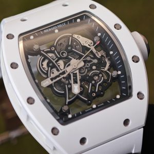 Richard Mille RM-055 white ceramic, ZF case, Vaucher RMUL2 super movement, natural white rubber strap, titanium buckle - Image 14