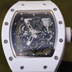 Richard Mille RM-055 white ceramic, ZF case, Vaucher RMUL2 super movement, natural white rubber strap, titanium buckle - Image 15
