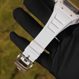 Richard Mille RM-055 white ceramic, ZF case, Vaucher RMUL2 super movement, natural white rubber strap, titanium buckle - Image 20