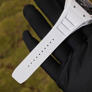 Richard Mille RM-055 white ceramic, ZF case, Vaucher RMUL2 super movement, natural white rubber strap, titanium buckle - Image 19