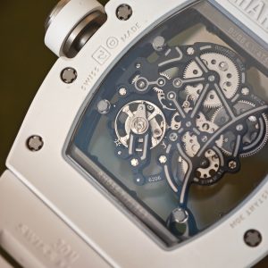 Richard Mille RM-055 white ceramic, ZF case, Vaucher RMUL2 super movement, natural white rubber strap, titanium buckle - Image 18