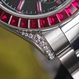 Rolex Daytona VIP watch model 126599TRU 1:1CNC customized case, strap, buckle, customized best dial, and hands. Handmade inlaid natural ruby outer ring, Dandong 4130 movement - Image 25