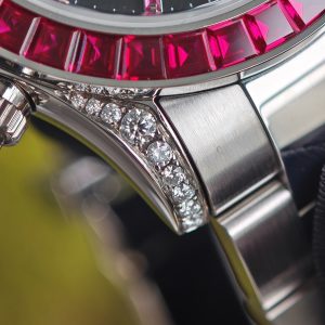 Rolex Daytona VIP watch model 126599TRU 1:1CNC customized case, strap, buckle, customized best dial, and hands. Handmade inlaid natural ruby outer ring, Dandong 4130 movement - Image 26