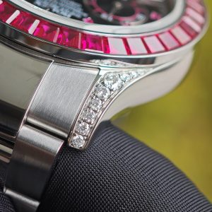 Rolex Daytona VIP watch model 126599TRU 1:1CNC customized case, strap, buckle, customized best dial, and hands. Handmade inlaid natural ruby outer ring, Dandong 4130 movement - Image 28