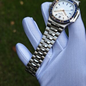 (Top Customization) Patek Philippe 5711/111P, original data 1:1 customized case and strap, hand inlaid sapphire outer ring, customized best substitute for dial, pointer, calendar, and ACE324 integrated movement - Image 13