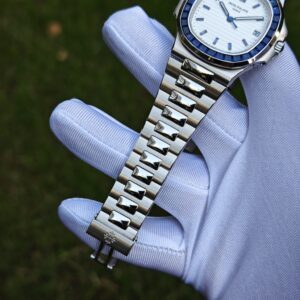 (Top Customization) Patek Philippe 5711/111P, original data 1:1 customized case and strap, hand inlaid sapphire outer ring, customized best substitute for dial, pointer, calendar, and ACE324 integrated movement - Image 14