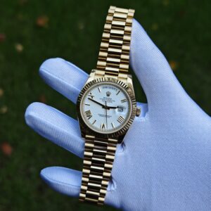 36mm Rolex Day Date m 128238 white Roman numerals, German technology 1:1 customized 18K pure gold case and strap, customized best alternative dial, pointer calendar, Swiss imported ETA2836 movement, high standard assembly process - Image 4