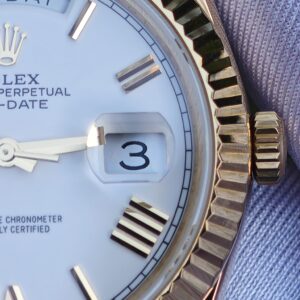 36mm Rolex Day Date m 128238 white Roman numerals, German technology 1:1 customized 18K pure gold case and strap, customized best alternative dial, pointer calendar, Swiss imported ETA2836 movement, high standard assembly process - Image 12