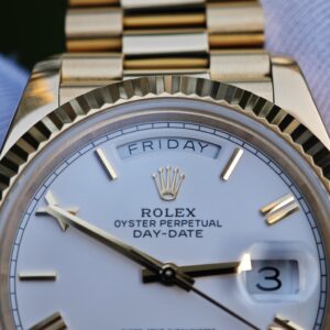 36mm Rolex Day Date m 128238 white Roman numerals, German technology 1:1 customized 18K pure gold case and strap, customized best alternative dial, pointer calendar, Swiss imported ETA2836 movement, high standard assembly process - Image 9