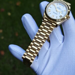 36mm Rolex Day Date m 128238 white Roman numerals, German technology 1:1 customized 18K pure gold case and strap, customized best alternative dial, pointer calendar, Swiss imported ETA2836 movement, high standard assembly process - Image 15