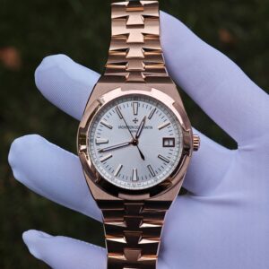 Vacheron Constantin 4500V customized best alternative white dial and hands, the entire watch is plated with 18K rose gold (the same color as GEN) - Image 5
