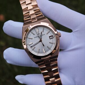 Vacheron Constantin 4500V customized best alternative white dial and hands, the entire watch is plated with 18K rose gold (the same color as GEN) - Image 6