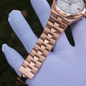 Vacheron Constantin 4500V customized best alternative white dial and hands, the entire watch is plated with 18K rose gold (the same color as GEN) - Image 16