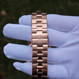 Vacheron Constantin 4500V customized best alternative white dial and hands, the entire watch is plated with 18K rose gold (the same color as GEN) - Image 18