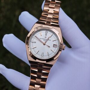 Vacheron Constantin 4500V customized best alternative white dial and hands, the entire watch is plated with 18K rose gold (the same color as GEN) - Image 4