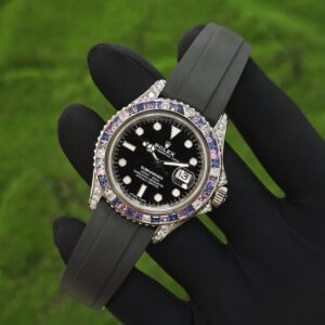Rolex Yacht Master Series 40mm 126679SABR, electroplated 18K white gold case and clasp. The best enamel substitute for customized representative plates, with customized pointers (solid needle shafts) and hand inlaid genuine gemstone outer rings. Equipped with Dandong 3235 movement - Image 4