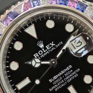 Rolex Yacht Master Series 40mm 126679SABR, electroplated 18K white gold case and clasp. The best enamel substitute for customized representative plates, with customized pointers (solid needle shafts) and hand inlaid genuine gemstone outer rings. Equipped with Dandong 3235 movement - Image 8