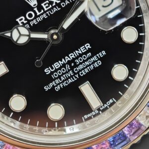 Rolex Yacht Master Series 40mm 126679SABR, electroplated 18K white gold case and clasp. The best enamel substitute for customized representative plates, with customized pointers (solid needle shafts) and hand inlaid genuine gemstone outer rings. Equipped with Dandong 3235 movement - Image 9