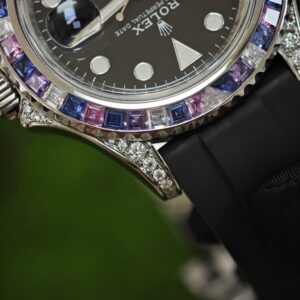 Rolex Yacht Master Series 40mm 126679SABR, electroplated 18K white gold case and clasp. The best enamel substitute for customized representative plates, with customized pointers (solid needle shafts) and hand inlaid genuine gemstone outer rings. Equipped with Dandong 3235 movement - Image 13