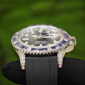 Rolex Yacht Master Series 40mm 126679SABR, electroplated 18K white gold case and clasp. The best enamel substitute for customized representative plates, with customized pointers (solid needle shafts) and hand inlaid genuine gemstone outer rings. Equipped with Dandong 3235 movement - Image 18