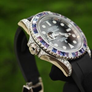 Rolex Yacht Master Series 40mm 126679SABR, electroplated 18K white gold case and clasp. The best enamel substitute for customized representative plates, with customized pointers (solid needle shafts) and hand inlaid genuine gemstone outer rings. Equipped with Dandong 3235 movement - Image 21