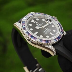 Rolex Yacht Master Series 40mm 126679SABR, electroplated 18K white gold case and clasp. The best enamel substitute for customized representative plates, with customized pointers (solid needle shafts) and hand inlaid genuine gemstone outer rings. Equipped with Dandong 3235 movement - Image 22