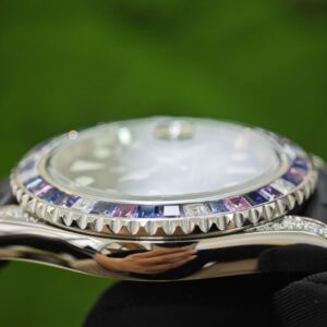 Rolex Yacht Master Series 40mm 126679SABR, electroplated 18K white gold case and clasp. The best enamel substitute for customized representative plates, with customized pointers (solid needle shafts) and hand inlaid genuine gemstone outer rings. Equipped with Dandong 3235 movement - Image 16