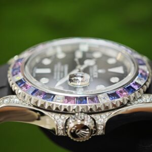 Rolex Yacht Master Series 40mm 126679SABR, electroplated 18K white gold case and clasp. The best enamel substitute for customized representative plates, with customized pointers (solid needle shafts) and hand inlaid genuine gemstone outer rings. Equipped with Dandong 3235 movement - Image 15