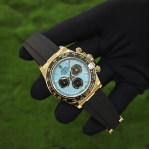 Rolex Daytona 126518 new Tiffany turquoise, custom turquoise blue painted double-layer dial, custom substitute hands and outer ring. The case buckle is polished twice and plated with 18K gold, Oysterflex strap, Dandong 4131 movement Assemble according to official assembly standards - Image 3