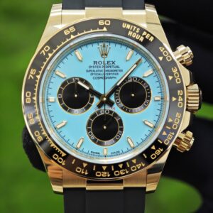 Rolex Daytona 126518 new Tiffany turquoise, custom turquoise blue painted double-layer dial, custom substitute hands and outer ring. The case buckle is polished twice and plated with 18K gold, Oysterflex strap, Dandong 4131 movement Assemble according to official assembly standards - Image 8