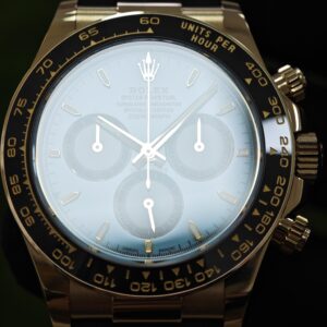Rolex Daytona 126518 new Tiffany turquoise, custom turquoise blue painted double-layer dial, custom substitute hands and outer ring. The case buckle is polished twice and plated with 18K gold, Oysterflex strap, Dandong 4131 movement Assemble according to official assembly standards - Image 9