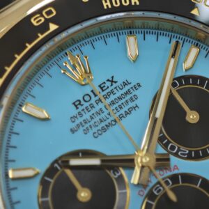 Rolex Daytona 126518 new Tiffany turquoise, custom turquoise blue painted double-layer dial, custom substitute hands and outer ring. The case buckle is polished twice and plated with 18K gold, Oysterflex strap, Dandong 4131 movement Assemble according to official assembly standards - Image 10