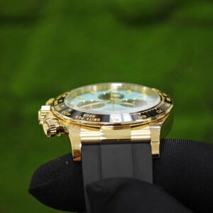Rolex Daytona 126518 new Tiffany turquoise, custom turquoise blue painted double-layer dial, custom substitute hands and outer ring. The case buckle is polished twice and plated with 18K gold, Oysterflex strap, Dandong 4131 movement Assemble according to official assembly standards - Image 15