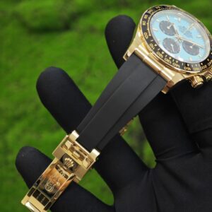 Rolex Daytona 126518 new Tiffany turquoise, custom turquoise blue painted double-layer dial, custom substitute hands and outer ring. The case buckle is polished twice and plated with 18K gold, Oysterflex strap, Dandong 4131 movement Assemble according to official assembly standards - Image 18