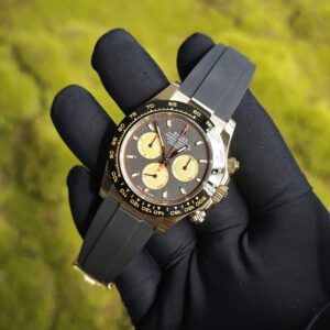 Rolex Daytona 116518 Devil's Eye, customized 1:1 best dial, hands, customized outer ring (chamfer consistent with GEN), case buckle polished twice and plated with 18K gold, Oysterflex strap, Dandong 4130 movement - Image 4