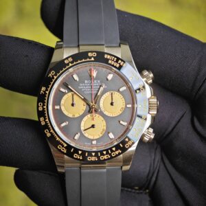 Rolex Daytona 116518 Devil's Eye, customized 1:1 best dial, hands, customized outer ring (chamfer consistent with GEN), case buckle polished twice and plated with 18K gold, Oysterflex strap, Dandong 4130 movement - Image 5