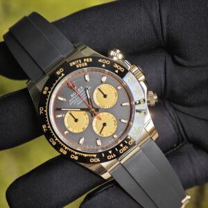 Rolex Daytona 116518 Devil's Eye, customized 1:1 best dial, hands, customized outer ring (chamfer consistent with GEN), case buckle polished twice and plated with 18K gold, Oysterflex strap, Dandong 4130 movement - Image 6