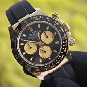 Rolex Daytona 116518 Devil's Eye, customized 1:1 best dial, hands, customized outer ring (chamfer consistent with GEN), case buckle polished twice and plated with 18K gold, Oysterflex strap, Dandong 4130 movement - Image 9
