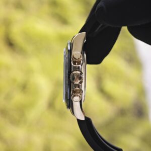Daytona 116518 customized 1:1 best version meteorite dial, best substitute hands, CNC customized 18K pure gold case clasp, with Oysterflex strap, Dandong 4130 movement - Image 14