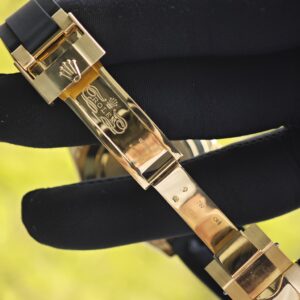 Daytona 116518 customized 1:1 best version meteorite dial, best substitute hands, CNC customized 18K pure gold case clasp, with Oysterflex strap, Dandong 4130 movement - Image 20