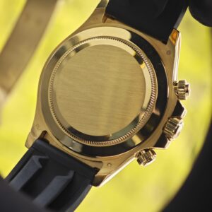 Daytona 116518 customized 1:1 best version meteorite dial, best substitute hands, CNC customized 18K pure gold case clasp, with Oysterflex strap, Dandong 4130 movement - Image 15