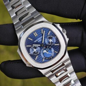 Patek Philippe Nautilus white gold 5740, 1:1 customized CNC18K pure gold case, 18K pure gold bracelet. Best substitute for disk pointer, ball top needle shaft, customized ACE240 integrated movement - Image 6