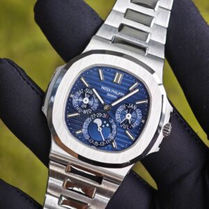 Patek Philippe Nautilus white gold 5740, 1:1 customized CNC18K pure gold case, 18K pure gold bracelet. Best substitute for disk pointer, ball top needle shaft, customized ACE240 integrated movement - Image 7