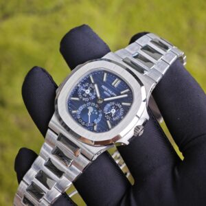 Patek Philippe Nautilus white gold 5740, 1:1 customized CNC18K pure gold case, 18K pure gold bracelet. Best substitute for disk pointer, ball top needle shaft, customized ACE240 integrated movement - Image 9