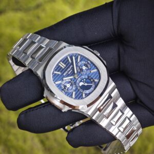 Patek Philippe Nautilus white gold 5740, 1:1 customized CNC18K pure gold case, 18K pure gold bracelet. Best substitute for disk pointer, ball top needle shaft, customized ACE240 integrated movement - Image 10