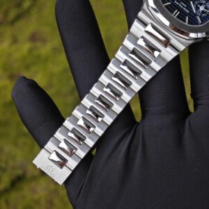 Patek Philippe Nautilus white gold 5740, 1:1 customized CNC18K pure gold case, 18K pure gold bracelet. Best substitute for disk pointer, ball top needle shaft, customized ACE240 integrated movement - Image 17